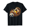 Hedgehog Soccer Player Animal T-Shirt - Casual Everyday Wear for Adults