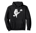 Persian Cat Playing Soccer Funny Hoodie - Custom Art Print for Adults