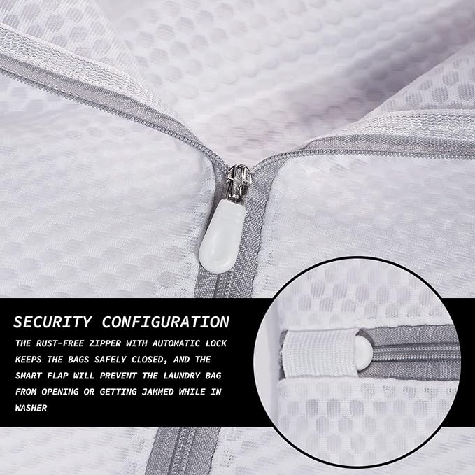 Delicates Laundry Bag - 2 Pack Durable Honeycomb Mesh Lingerie Wash Bag