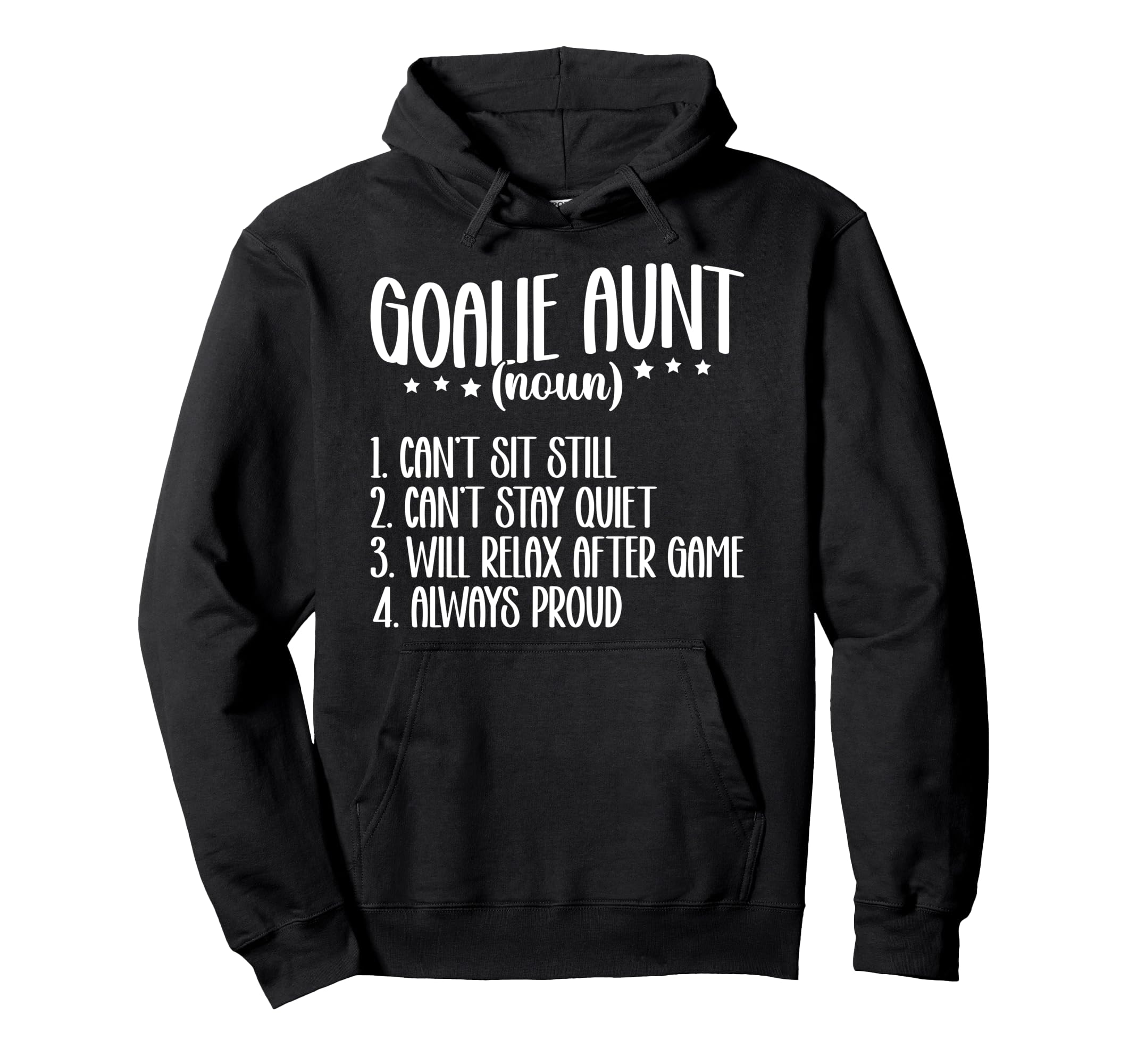 Hockey Goalie Aunt Definition Hockey Hoodie - Unique Graphic for Adults