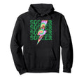 Soccer Lightning Bolt Tie Dye Leopard Hoodie - Novelty Apparel Men Women