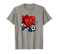 Funny Soccer Heart Coquette Bow T-Shirt - Trendy Graphic Men Women