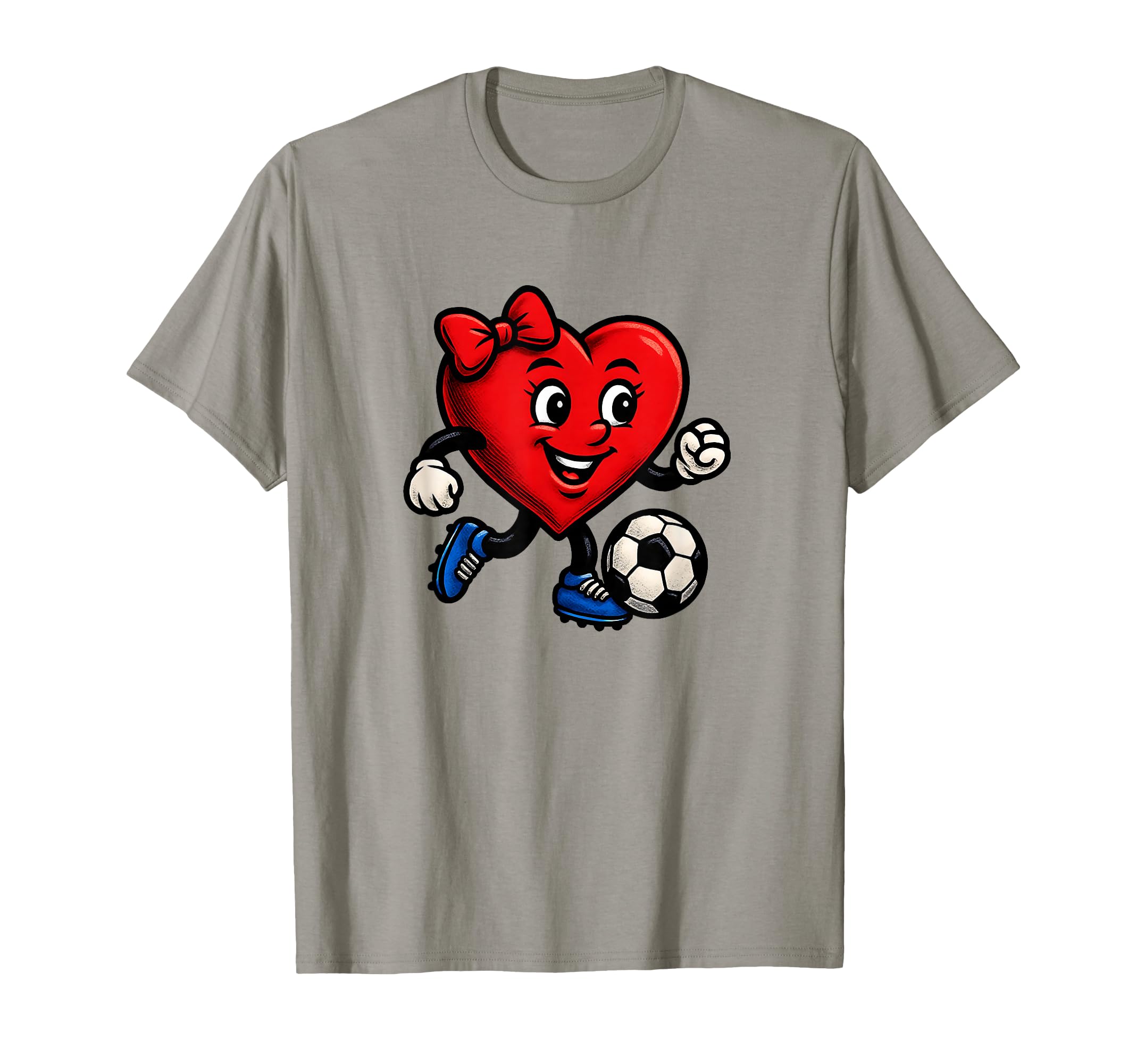 Funny Soccer Heart Coquette Bow T-Shirt - Trendy Graphic Men Women
