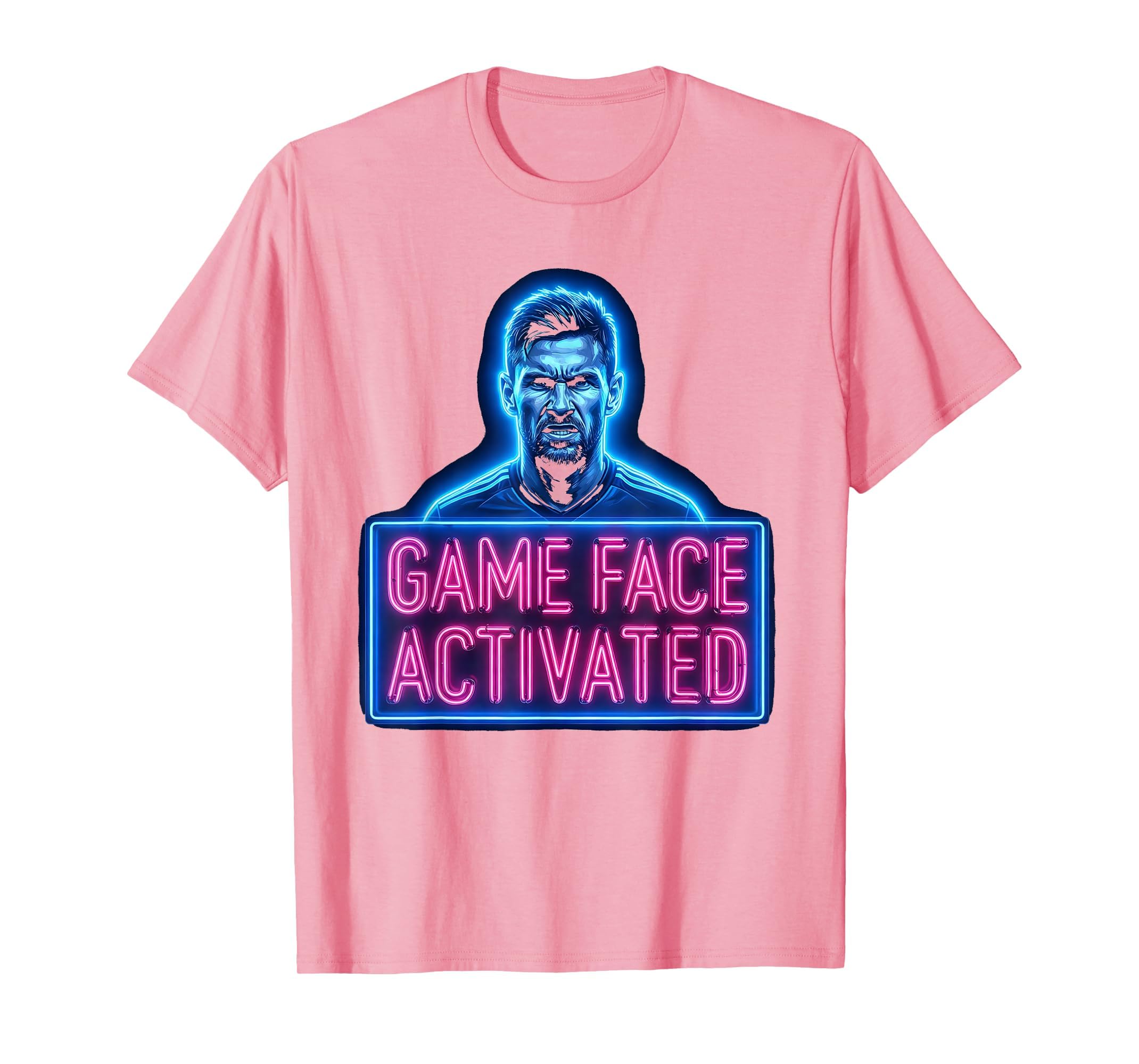 Game Face Activated Soccer Fan T-Shirt - Novelty Apparel for Adults