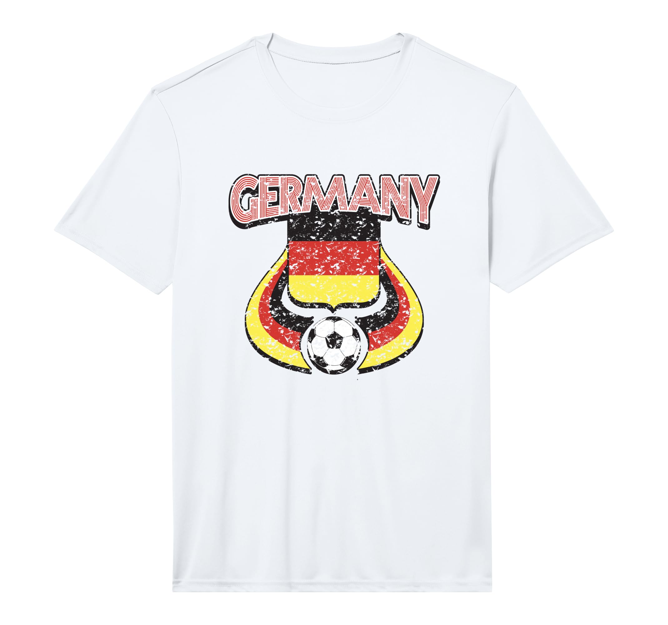 Germany Soccer Country Flag Shield T-Shirt - Novelty Apparel Men Women
