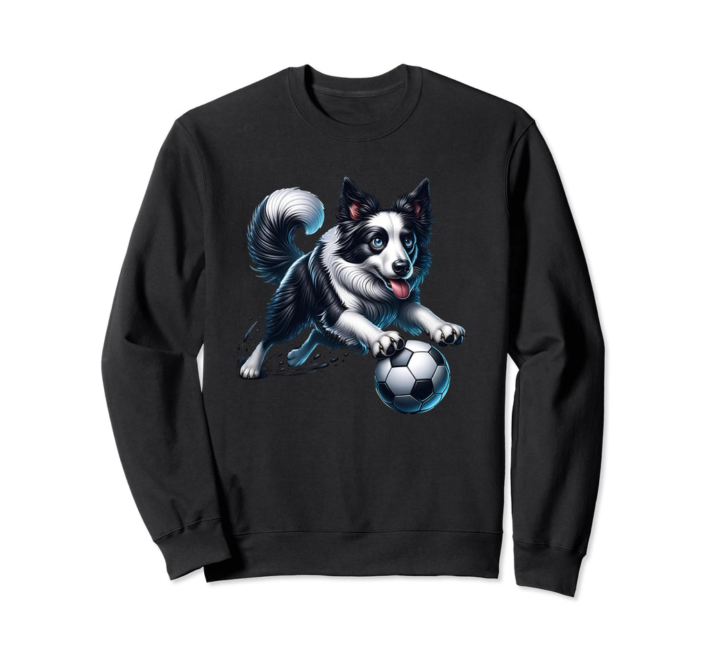 Border Collie Soccer Champion Sweatshirt - Fun Novelty Design for Adults
