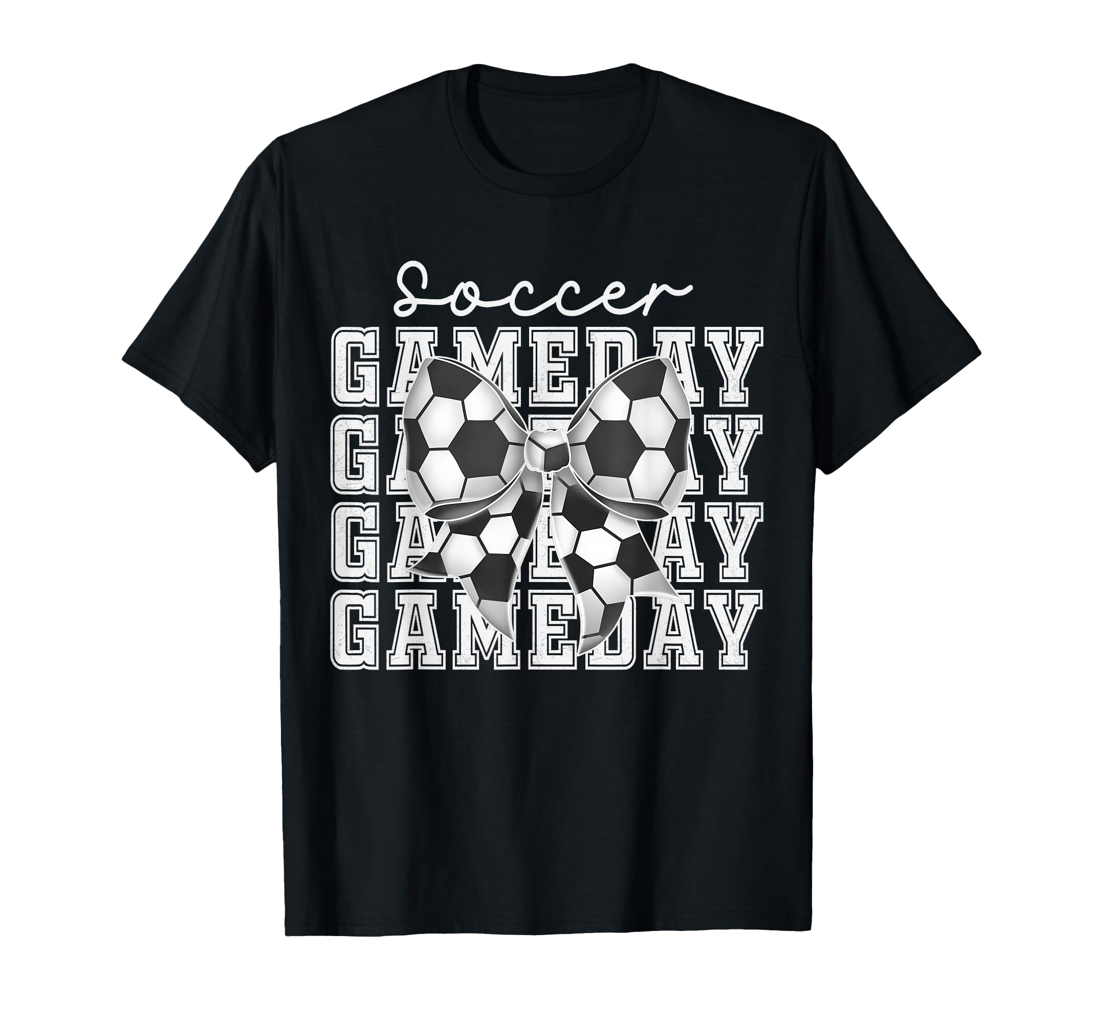 Soccer Game Day Coquette Bow Funny T-Shirt - Custom Art Print Men Women