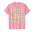 Soccer Love Runs Deep Passionate Fan T-Shirt - Unique Graphic Unisex