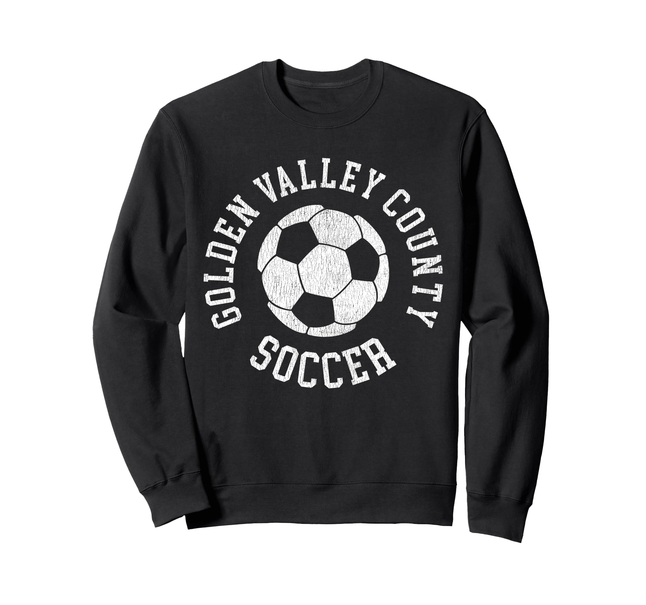Golden Valley County Soccer Sweatshirt - Graphic Print for Adults