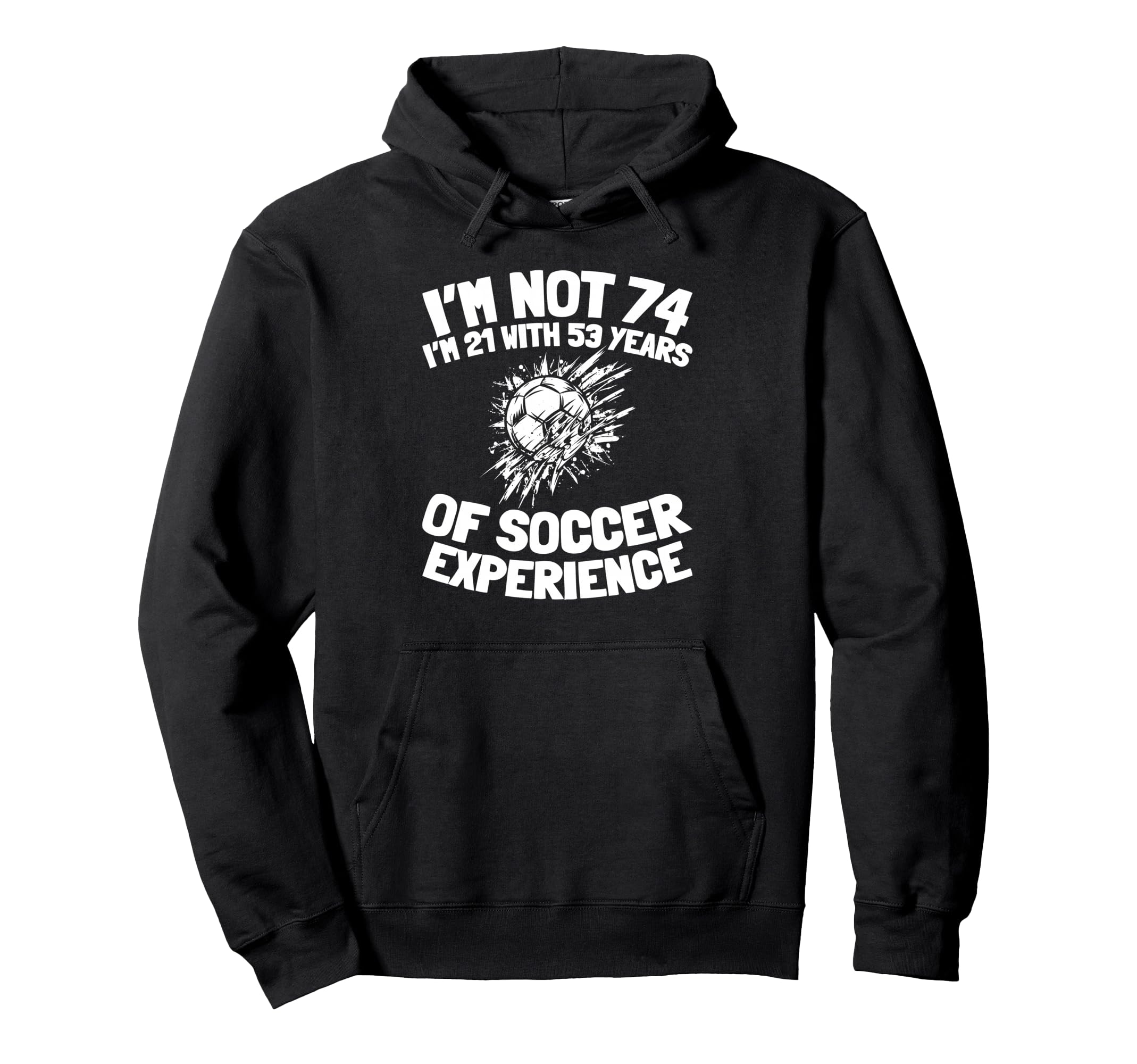 74 Years Old Team Player Sports Hoodie - Minimalist Print for Adults