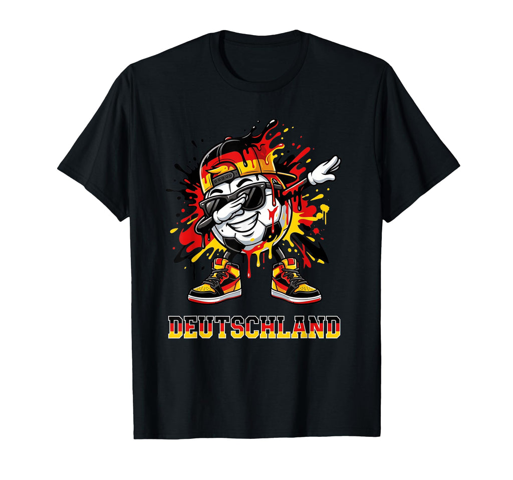 Deutschland Dabbing Soccer Ball T-Shirt - Streetwear Style Men Women