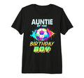 Auntie Birthday Soccer Ball Colorful T-Shirt - Custom Art Print for Adults