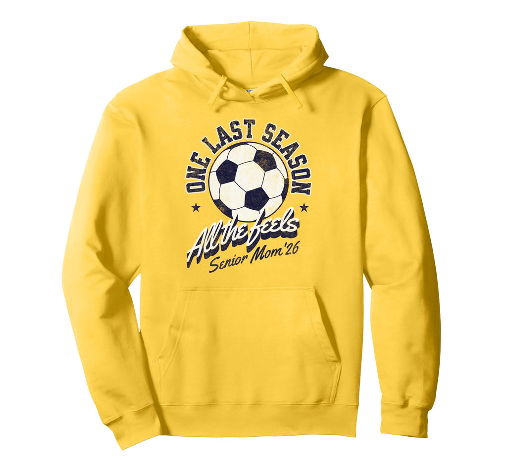 Soccer Senior Mom 2026 Distressed Hoodie - Minimalist Print Unisex