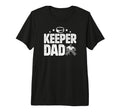Mens Ice Hockey Keeper Dad Hockey T-Shirt - Minimalist Print for Adults