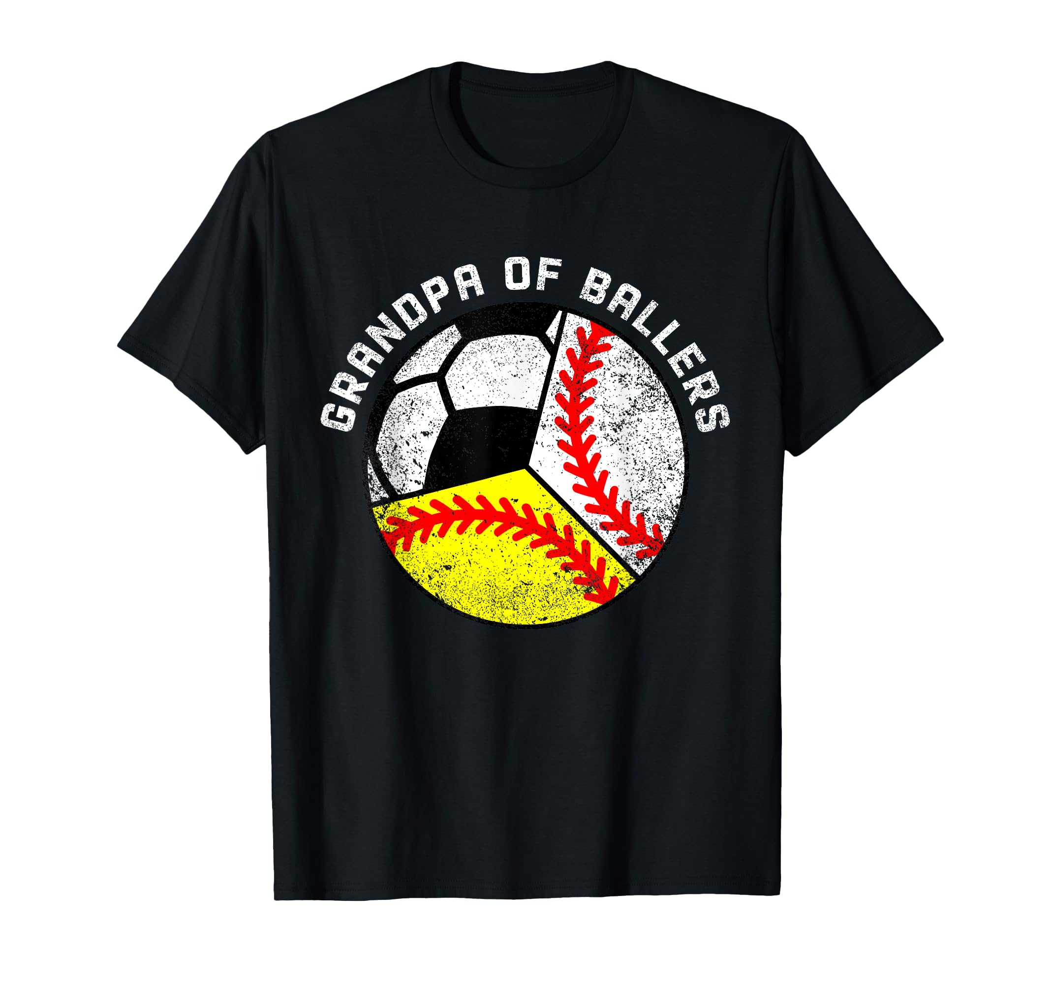 Grandpa Ballers Funny Baseball T-Shirt - Trendy Graphic for Adults