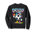 Soccer Ball Bruh Ice Cream Drip Funny Sweatshirt - Novelty Apparel Unisex