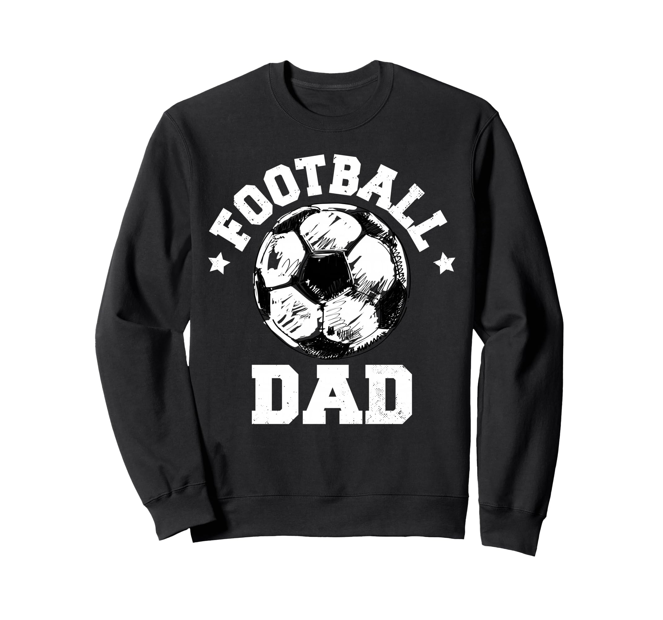 Football Dad Sketch Soccer Ball Proud Sweatshirt - Novelty Apparel Unisex