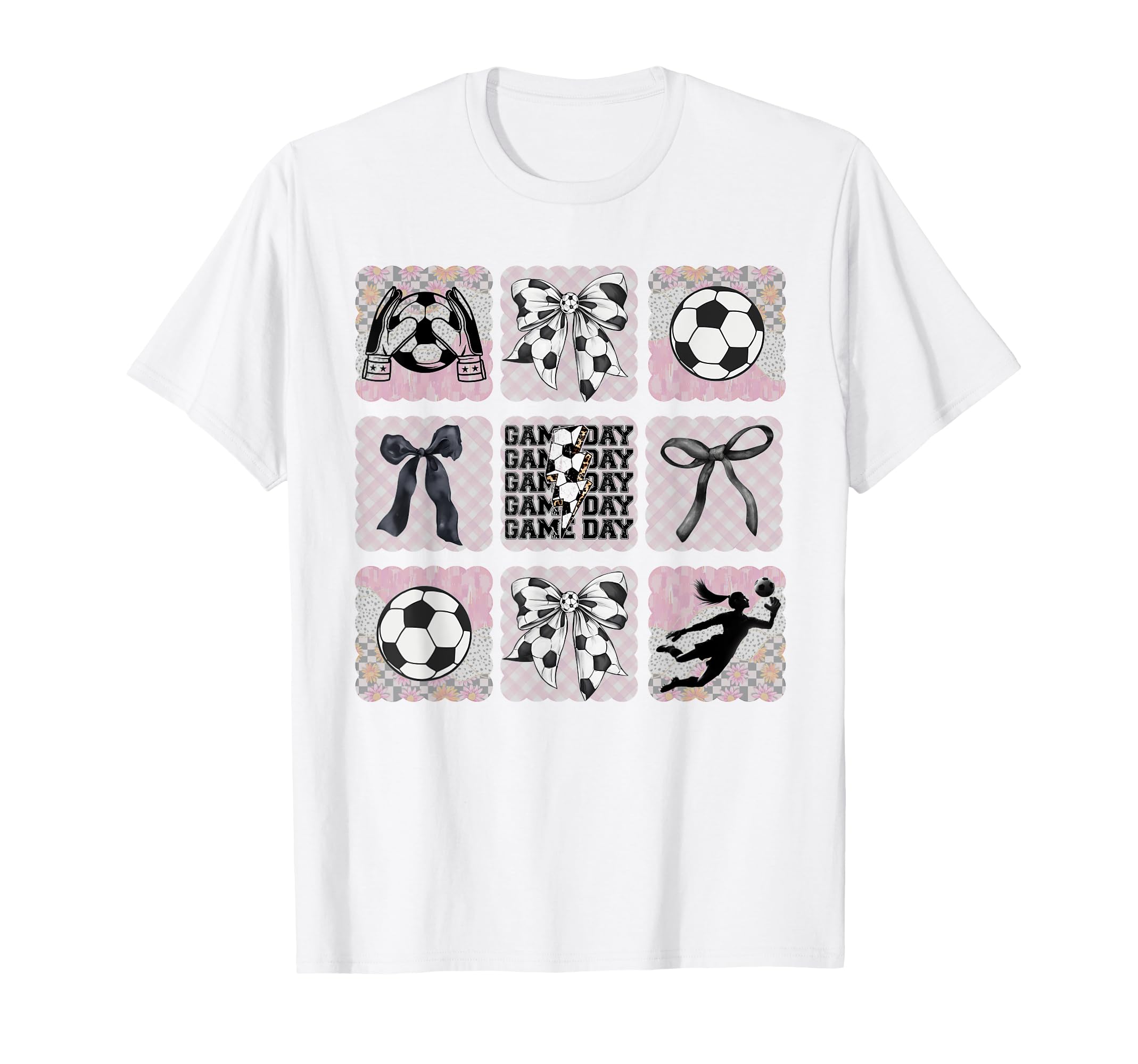 Keeper Mom Coquette Bow Preppy Soccer Mom T-Shirt - Unique Graphic Unisex
