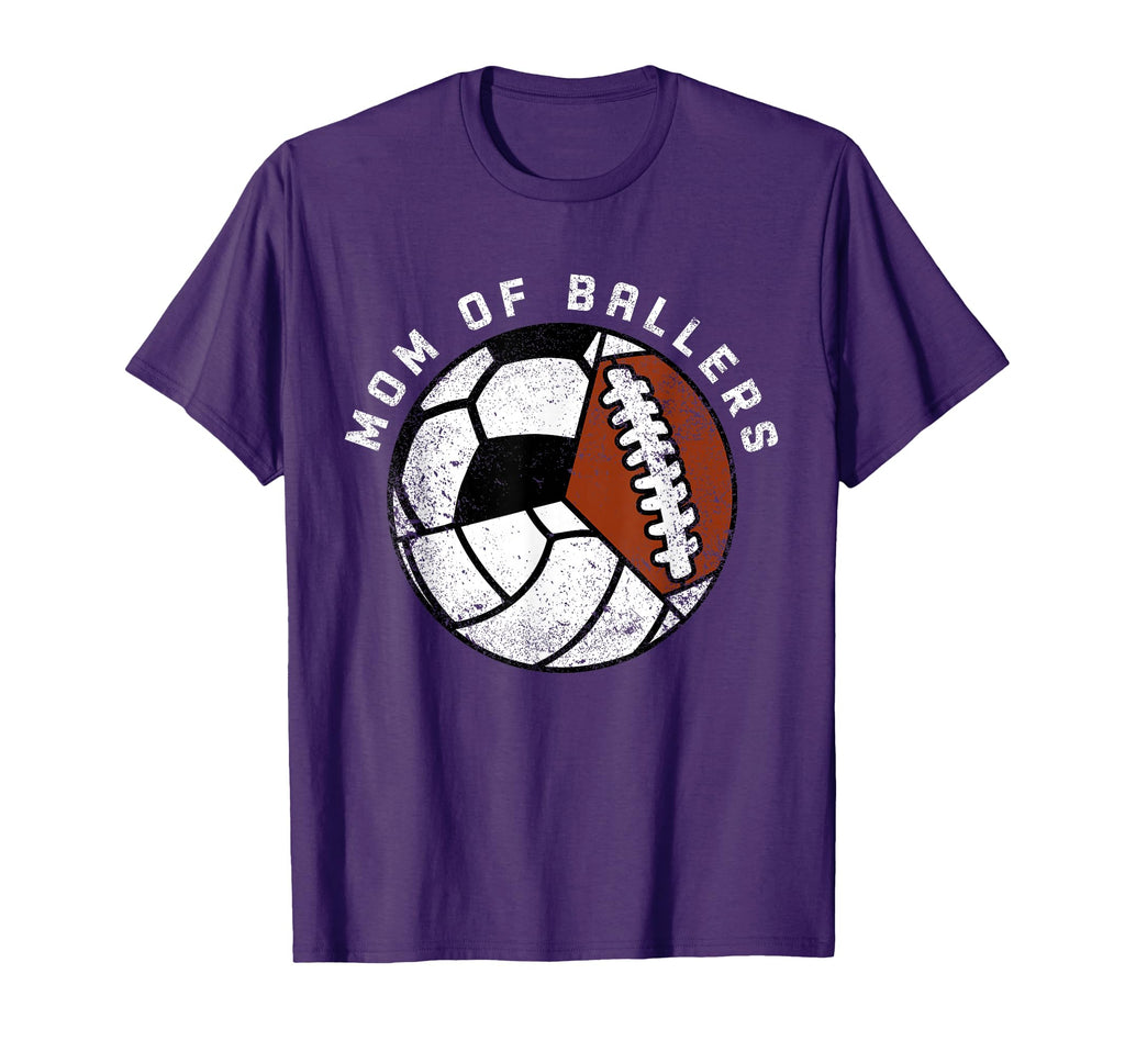 Mom Ballers Funny Volleyball Soccer T-Shirt - Fun Novelty Design Men Women