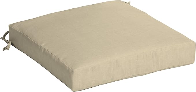Arden Outdoor Seat Cushion, 19 x 19, Rain-Proof, Fade Resistant Tan Leala