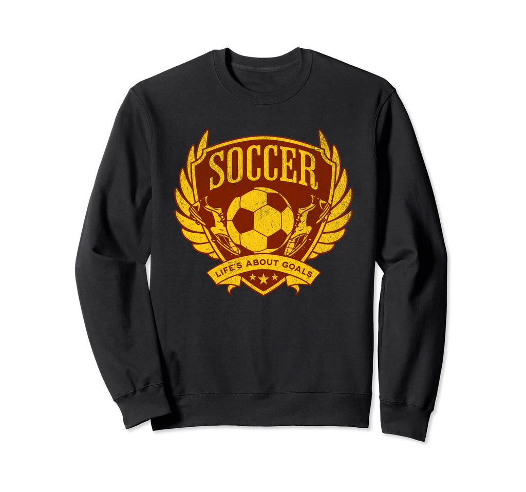 Yellow Red Distressed Lifes Sweatshirt - Aesthetic Graphic for Adults