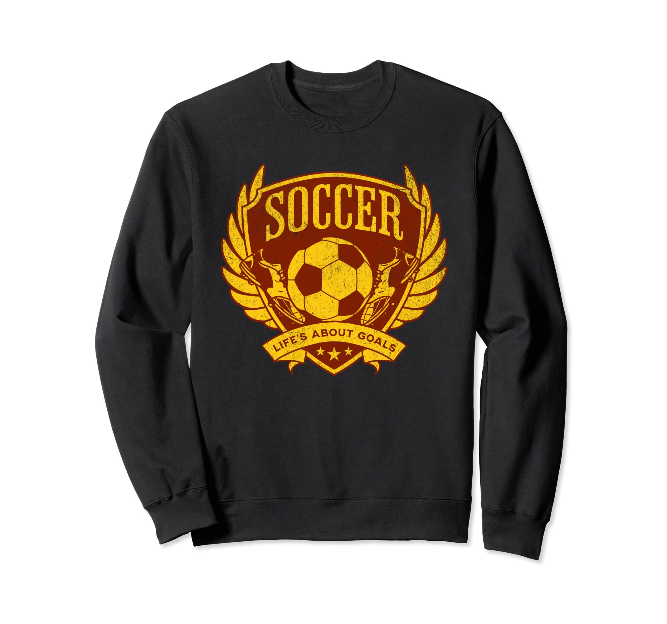 Yellow Red Distressed Lifes Sweatshirt - Aesthetic Graphic for Adults