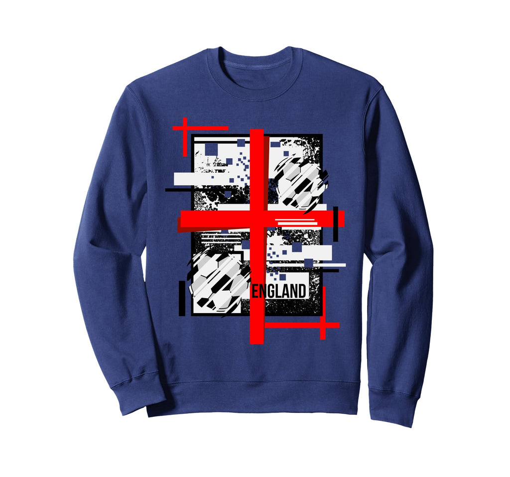 England Flag Football Soccer Sweatshirt - Minimalist Print Men Women