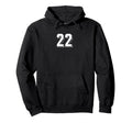 Number 22 80S 90S Soccer Team Jersey Hoodie - Casual Everyday Wear Unisex
