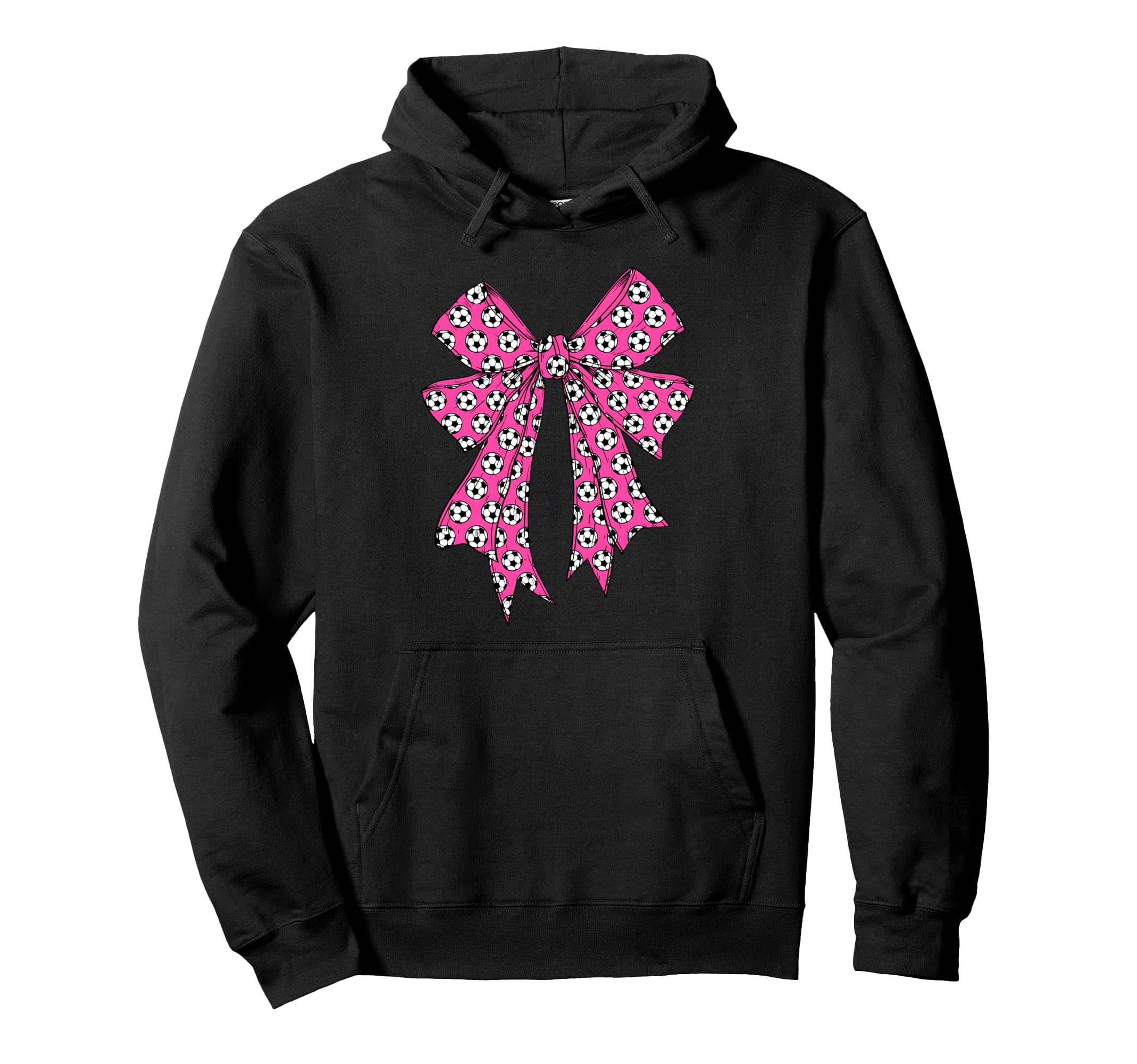 Soccer Ball Coquette Bow Soccer Mom Mama Hoodie - Graphic Print for Adults