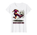 Soccer Season Vibes Womens T-Shirt - Casual Everyday Wear Men Women