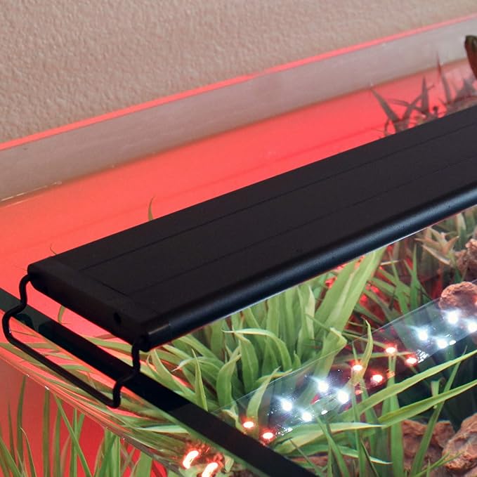 CURRENT USA 24-36" Inch Serene Aquarium Visual and Audio Aquatic Experience Kit with LED Aquarium Light, LED Background Light, Frosted Background Film & Speaker for Fish Tank (4025)