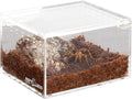 REPTI ZOO Magnetic Acrylic Case 4.1"x3.3"x2.5" Nano Enclosure Reptile Breeding Box Terrarium Cage Tank Tarantula Scorpion Sling Isopods Lizards Roach Invertebrates Insect Mantis