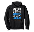 Hockey Keeper Grandpa Will Yell Hockey Hoodie - Graphic Print Men Women