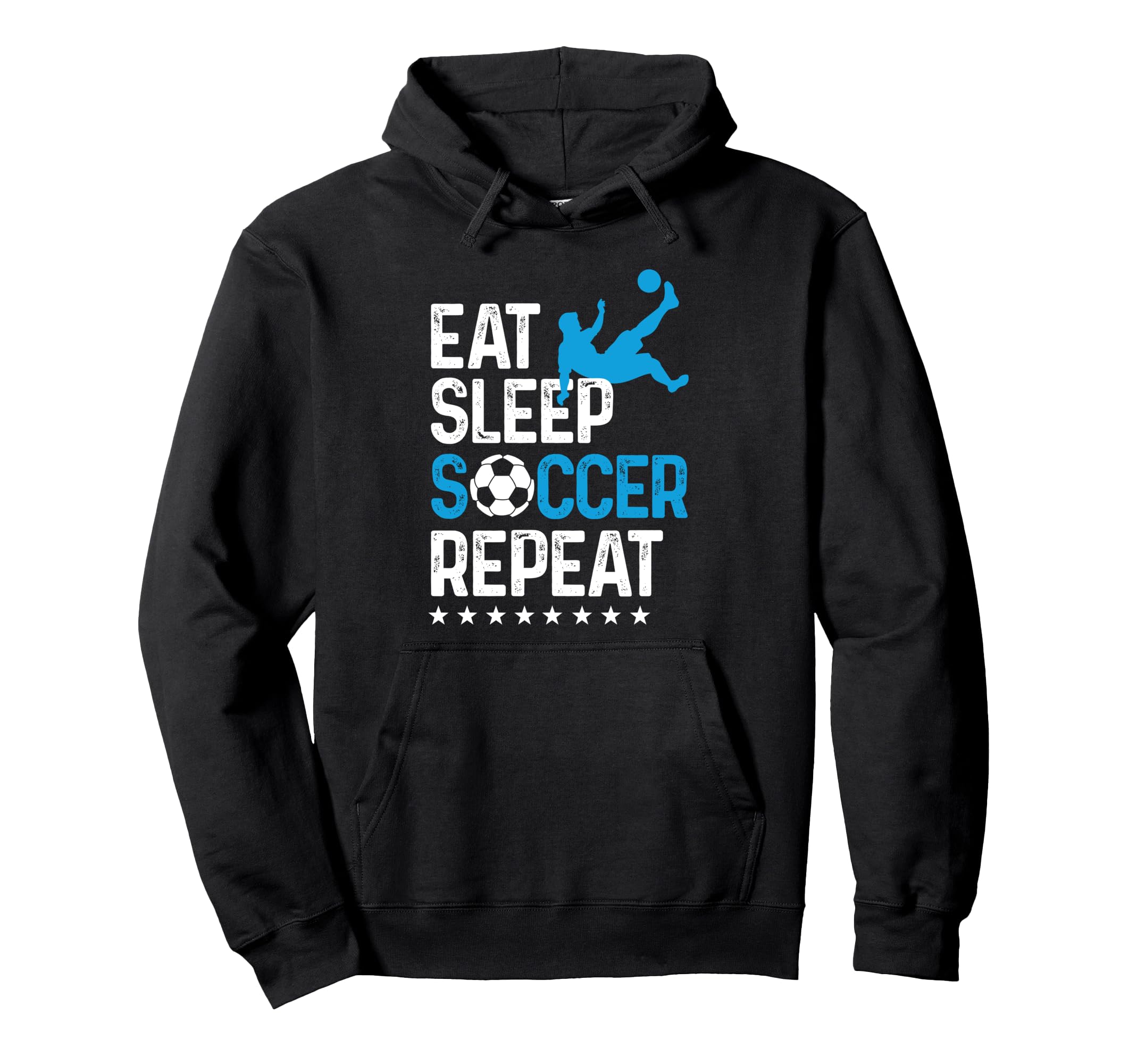 Eat Sleep Soccer Repeat Sport Player Hoodie - Fun Novelty Design for Adults