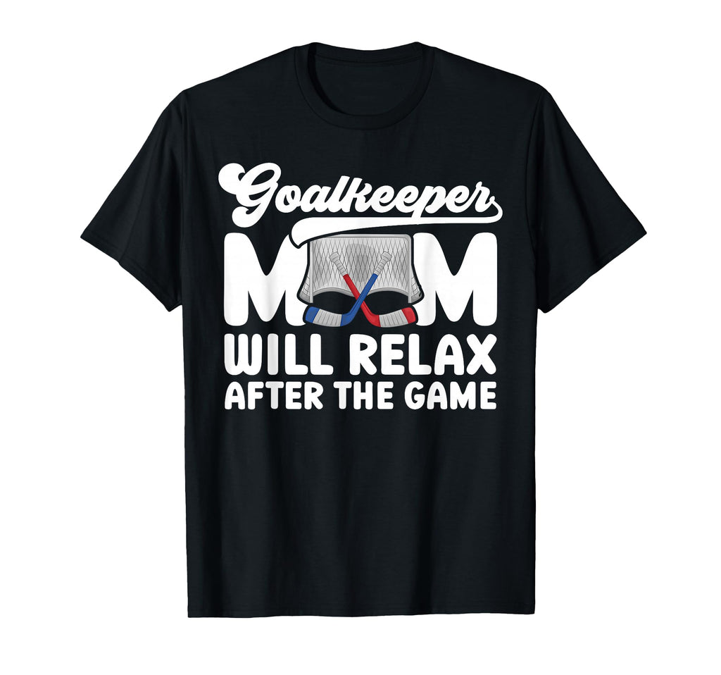 Funny Hockey Goalkeeper Mom Ice T-Shirt - Minimalist Print for Adults