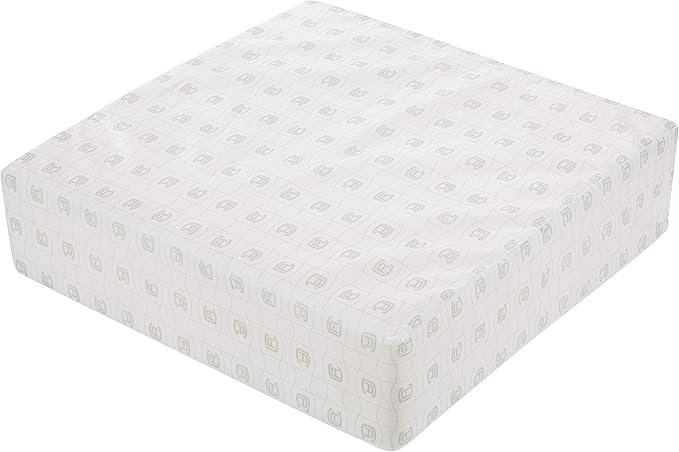 Classic Accessories Ravenna Water-Resistant 25 x 25 x 5 Inch Square Patio Seat Cushion Slip Cover & Foam, Spice, Lounge Chair Cushion