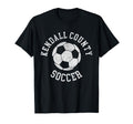 Kendall County Soccer Distressed 90S T-Shirt - Trendy Graphic Unisex