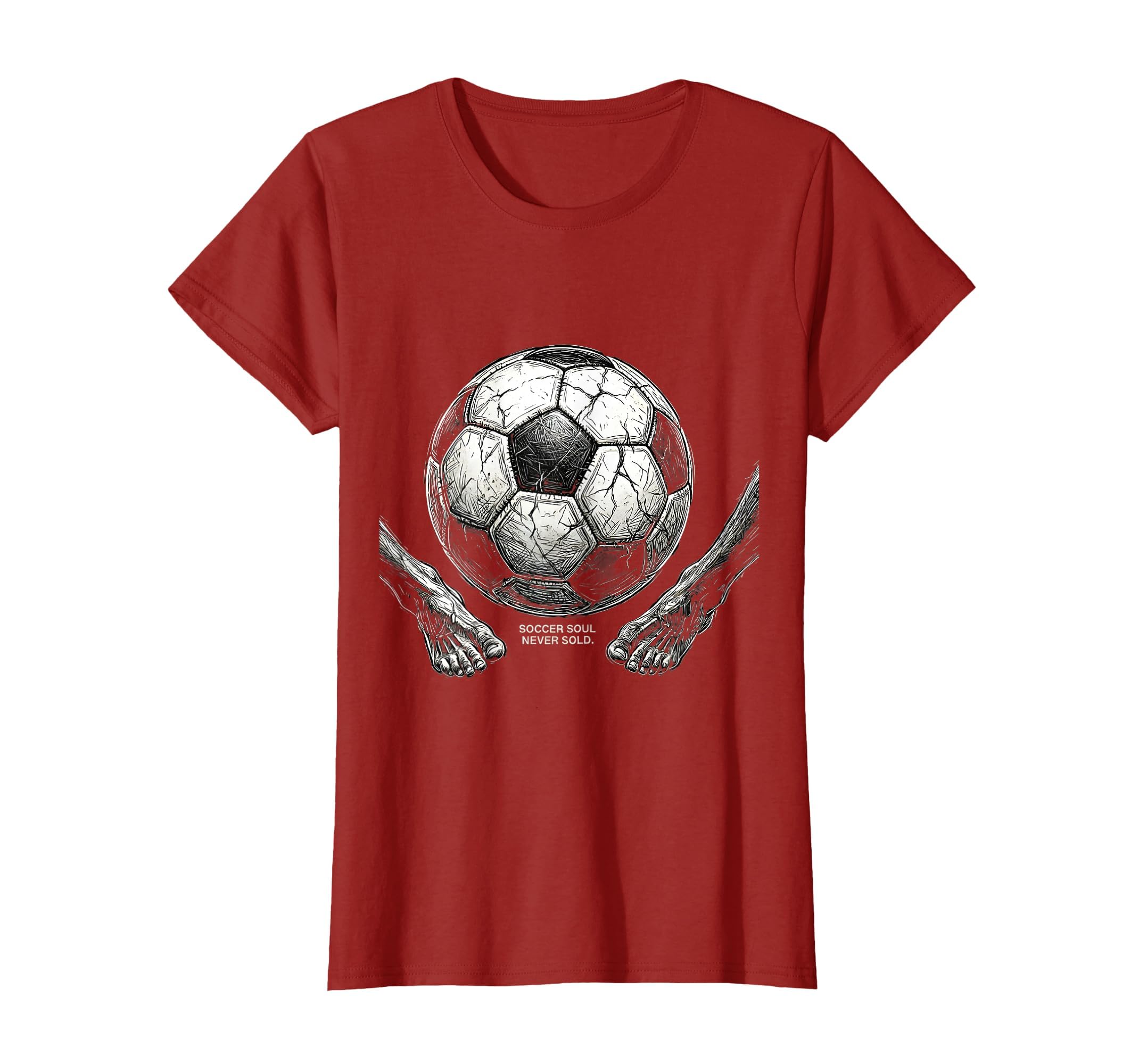 Soccer Soul Never Sold Passionate Fan T-Shirt - Custom Art Print Men Women