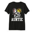 Ball Auntie Baseball Softball Soccer Aunt T-Shirt - Unique Graphic Unisex