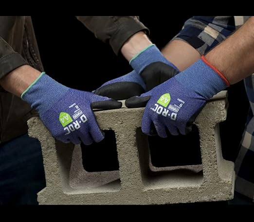 MAGID D-ROC ANSI A4 AeroDex Polyurethane Palm Coated Work Gloves, 1 Pair, 0