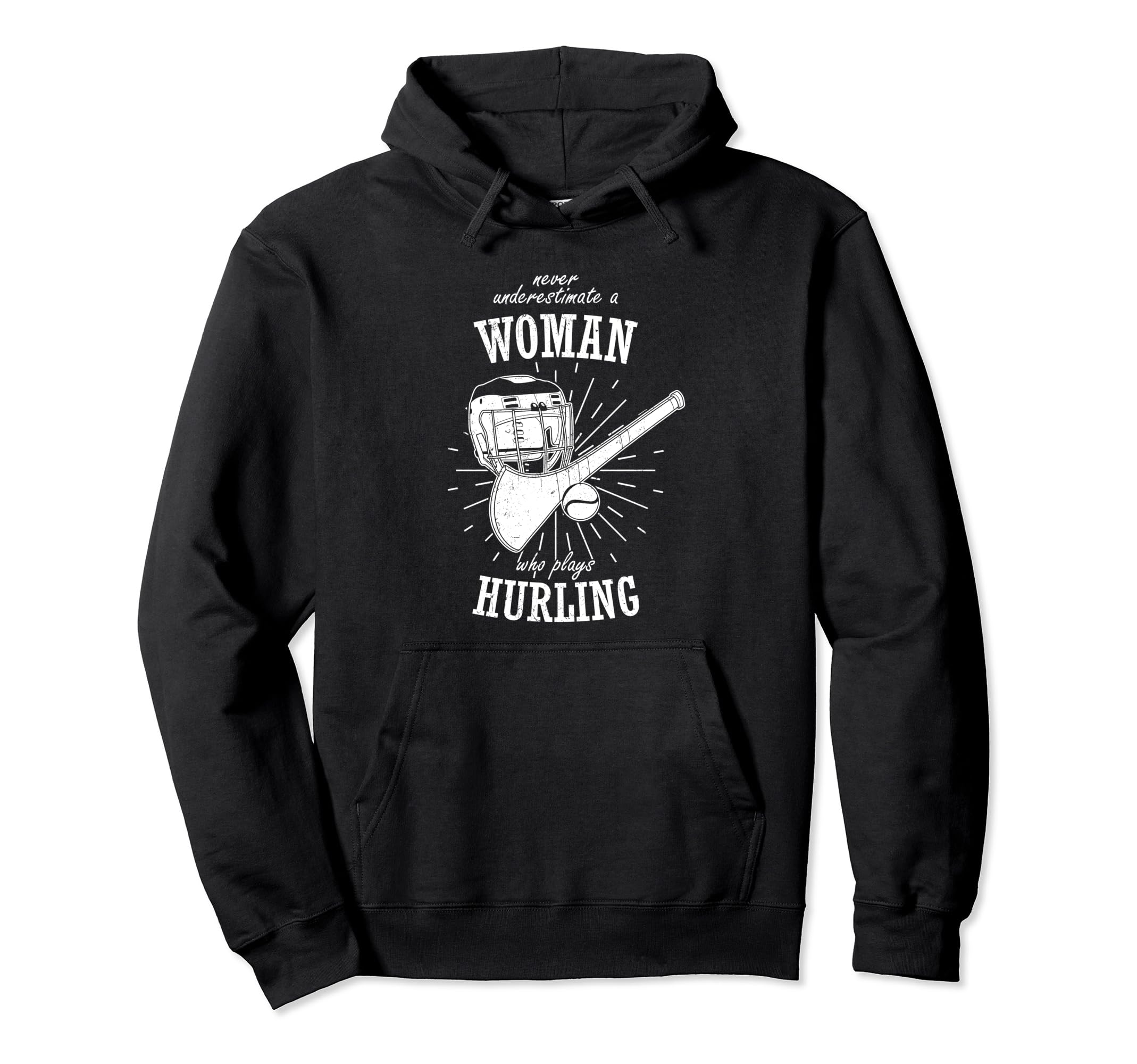 Hurling Helmet Athletic Goalkeeper Camogie Hoodie - Graphic Print Unisex