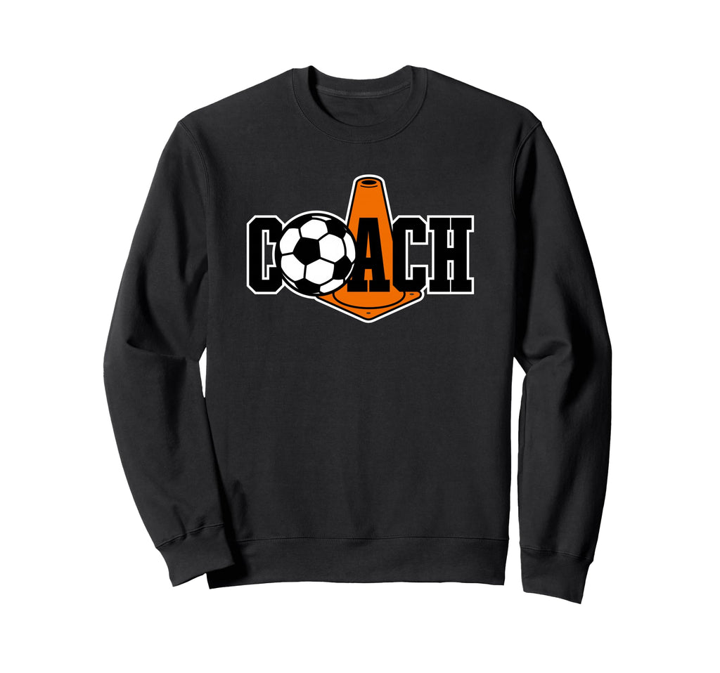 Soccer Coach Ball And Cone Sweatshirt - Minimalist Print Unisex