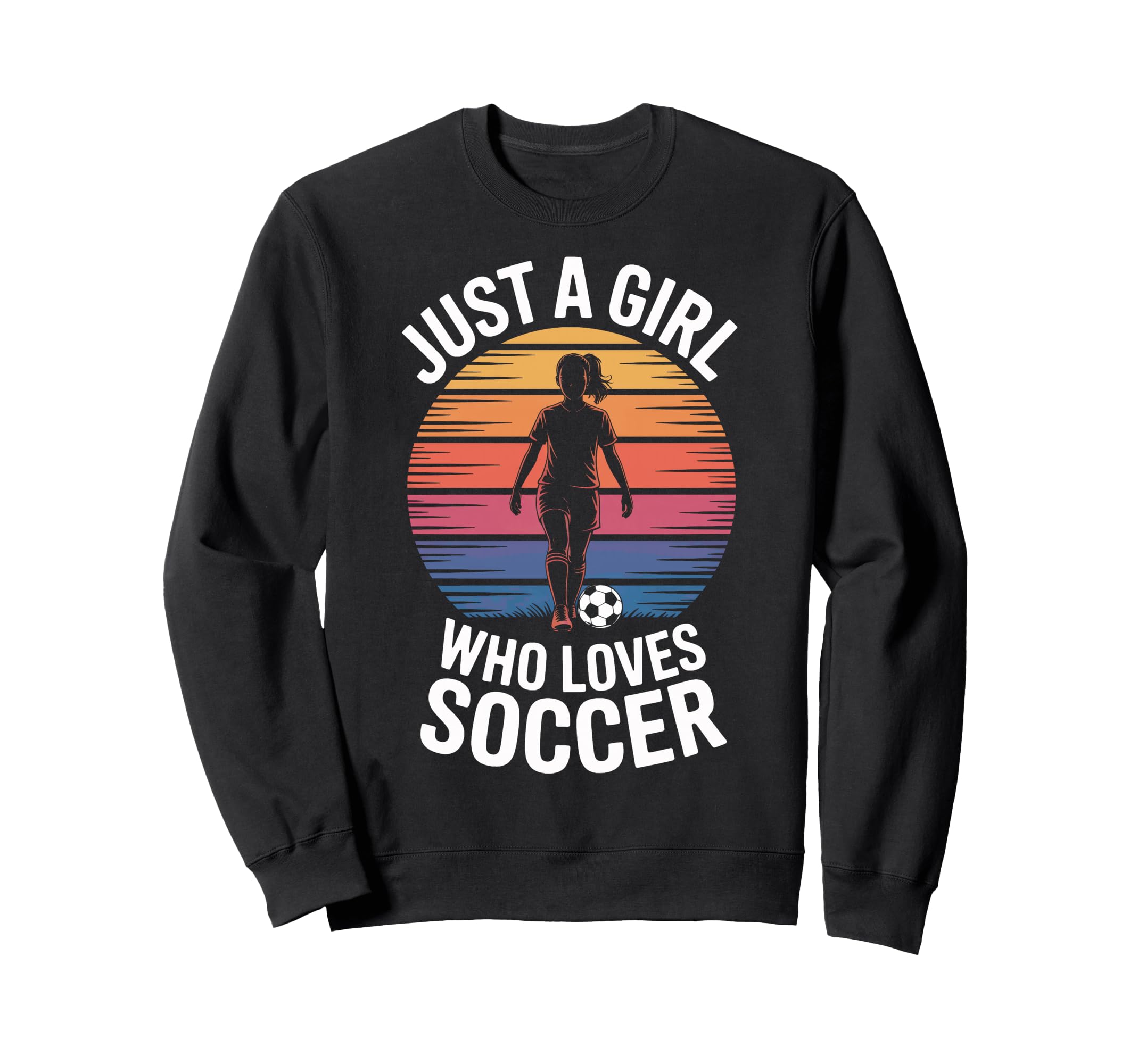 Just Who Loves Soccer Soccer Players Sweatshirt - Trendy Graphic Unisex