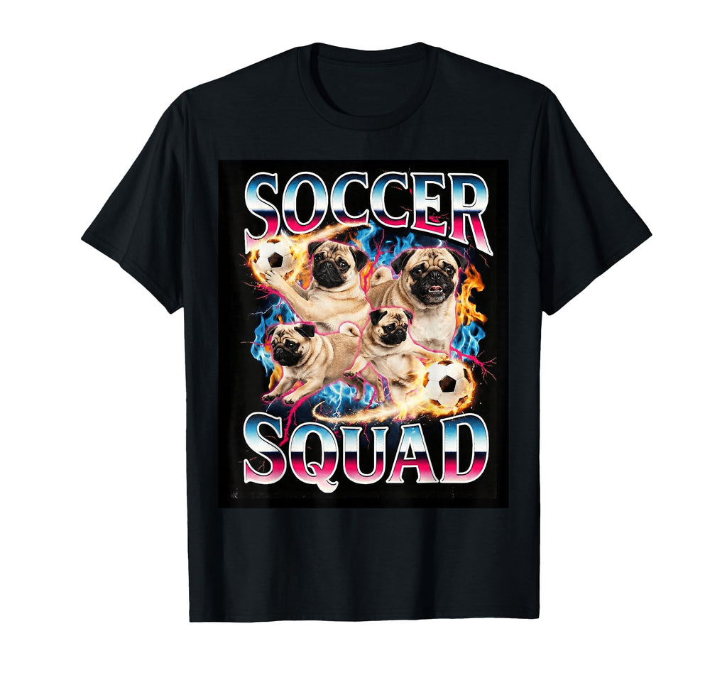 Funny Soccer Squad Dog Meme Brainrot T-Shirt - Streetwear Style Men Women