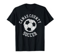 Camas County Soccer Distressed 90S T-Shirt - Casual Everyday Wear Men Women