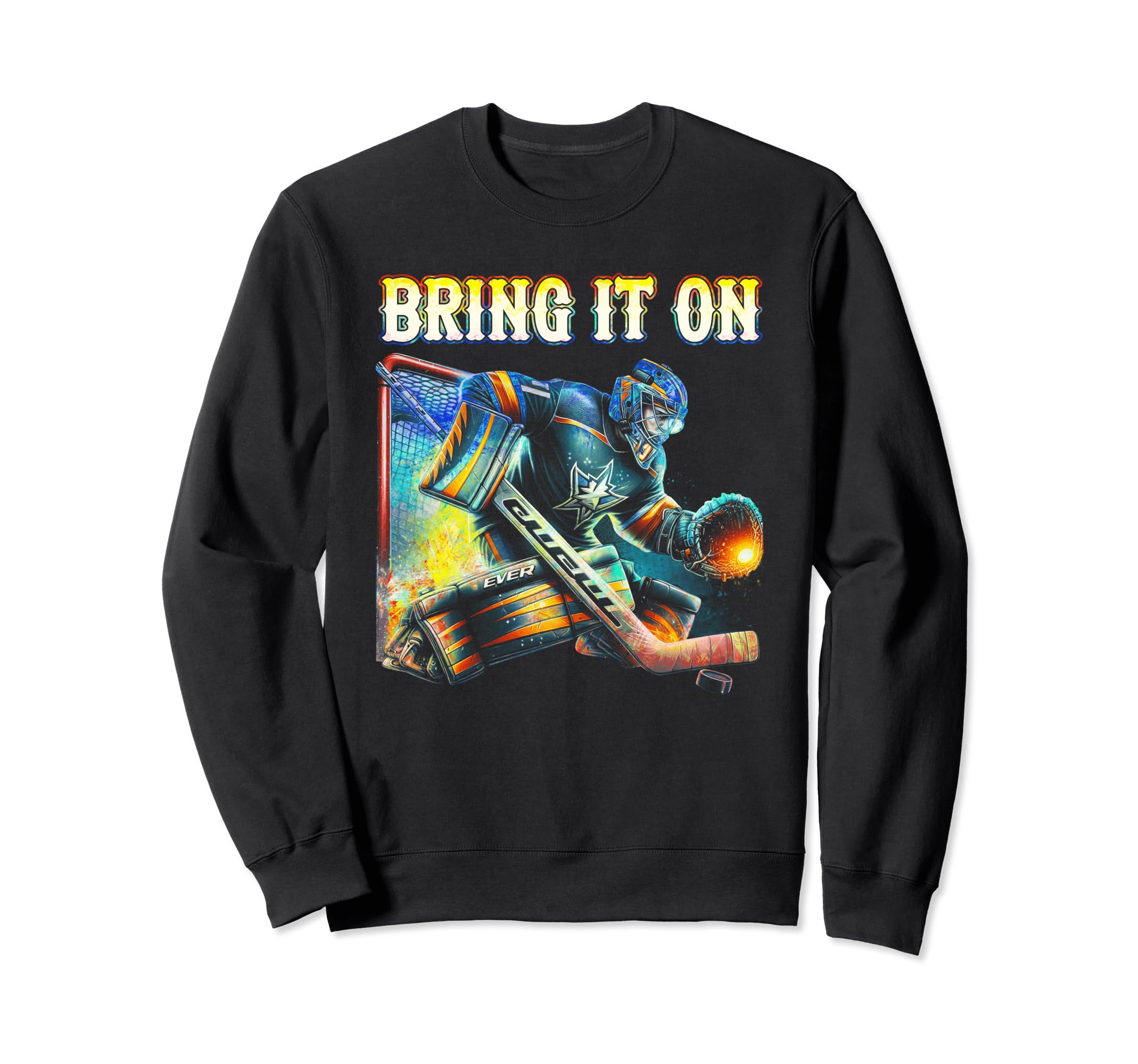 Ice Hockey Player Goalkeeper Ice Sweatshirt - Aesthetic Graphic for Adults