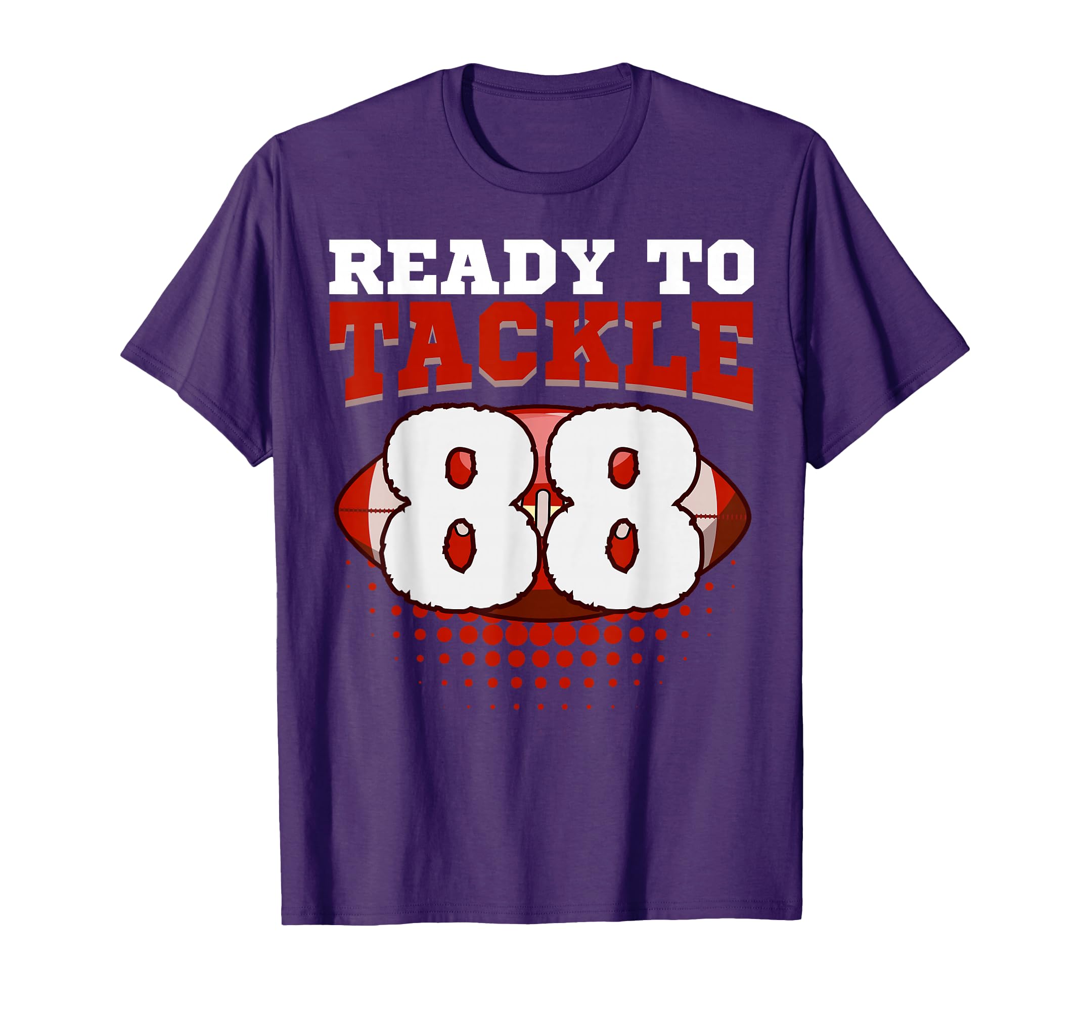 Football 88Th Birthday Player Tackle Team T-Shirt - Novelty Apparel Unisex