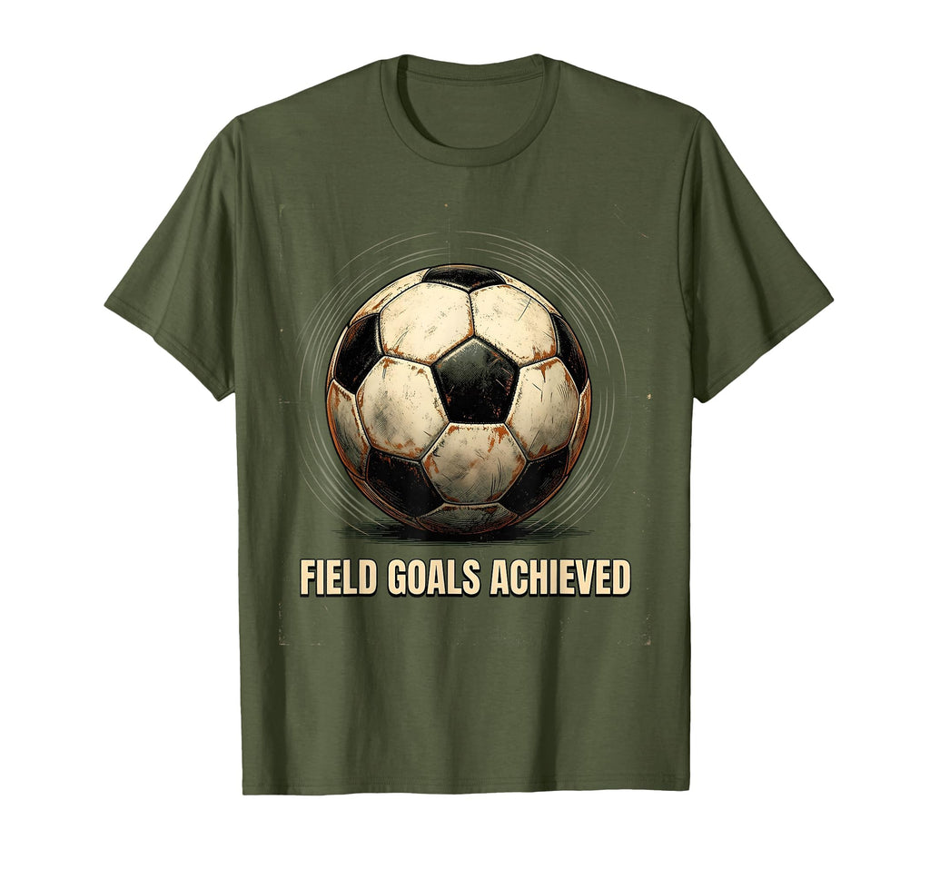 Field Goals Achieved Soccer T-Shirt - Graphic Print Men Women