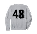 Number 48 Backside 80S 90S Team Sweatshirt - Trendy Graphic Men Women