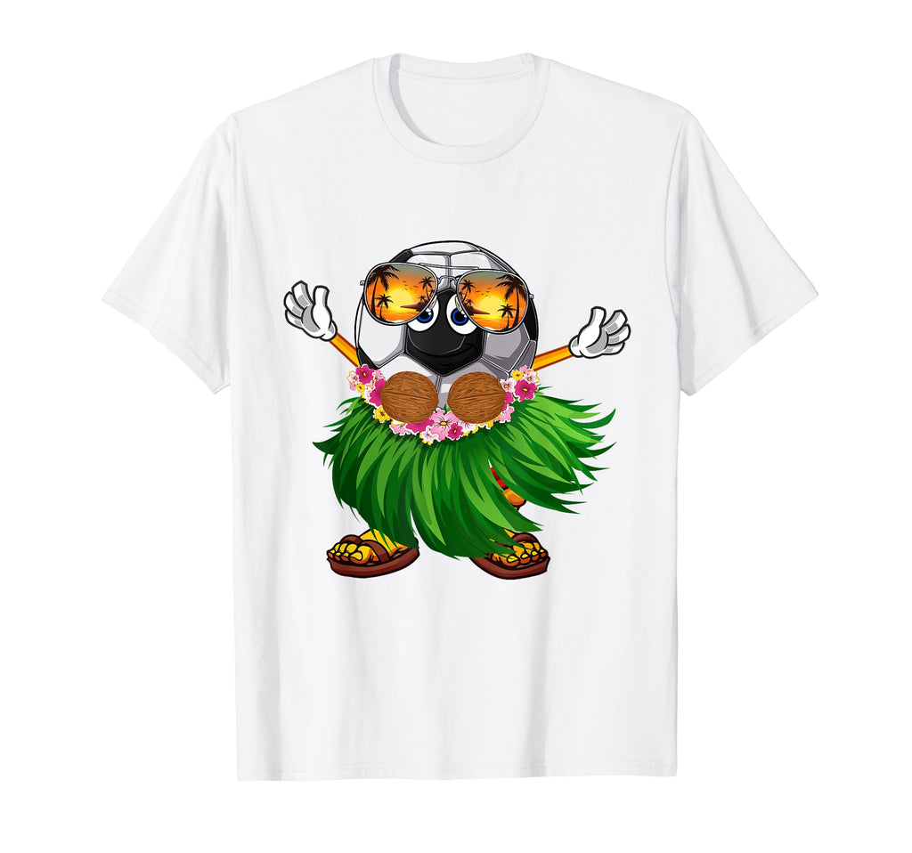 Funny Hawaii Soccer Ball Hawaiian T-Shirt - Fun Novelty Design Men Women